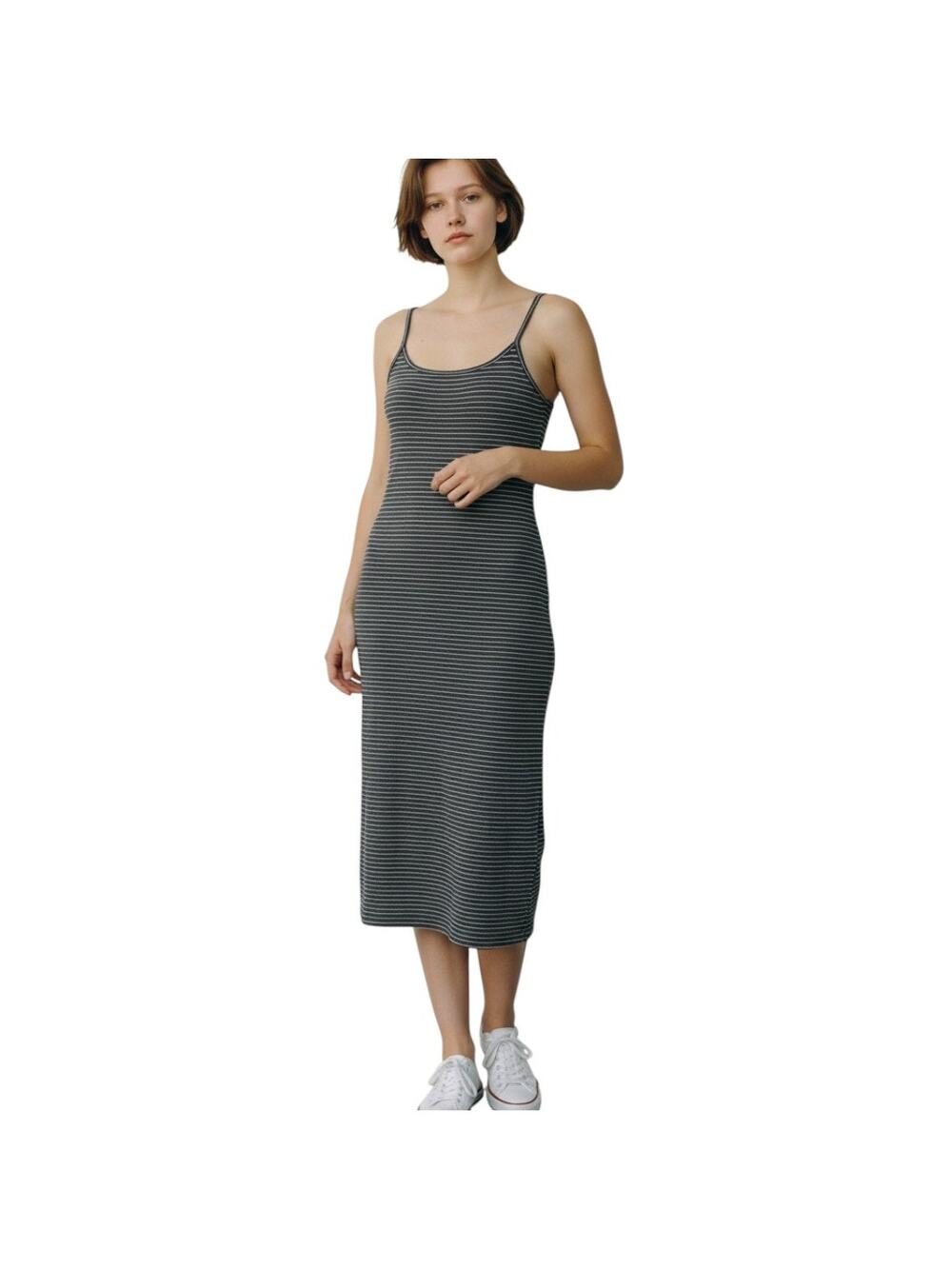 Heart & Hips Women's T-shirt Dress, Sleeveless Bodycon Midi Dress, Size M